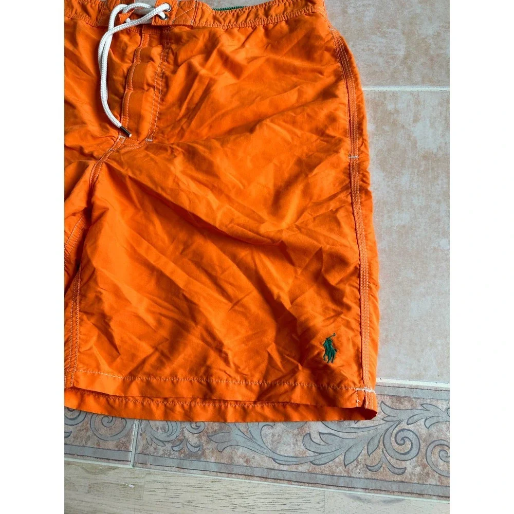 Polo Ralph Lauren Nylon swim Trunks‎ shorts Orange neon Men size XL